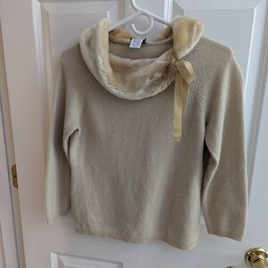 LOFT Cream Turtleneck Sweater